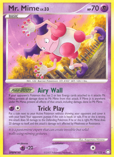 Mr. Mime (30/123) [Diamond & Pearl: Mysterious Treasures] (Online Only)
