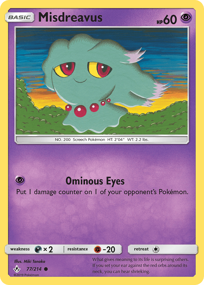 Misdreavus (77/214) [Sun & Moon: Unbroken Bonds] (Online Only)