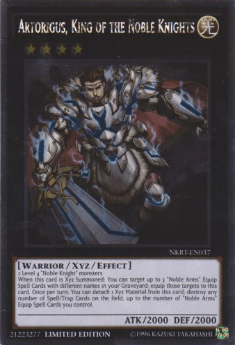 Artorigus, King of the Noble Knights [NKRT-EN037] Platinum Rare (ONLINE ORDER ONLY)