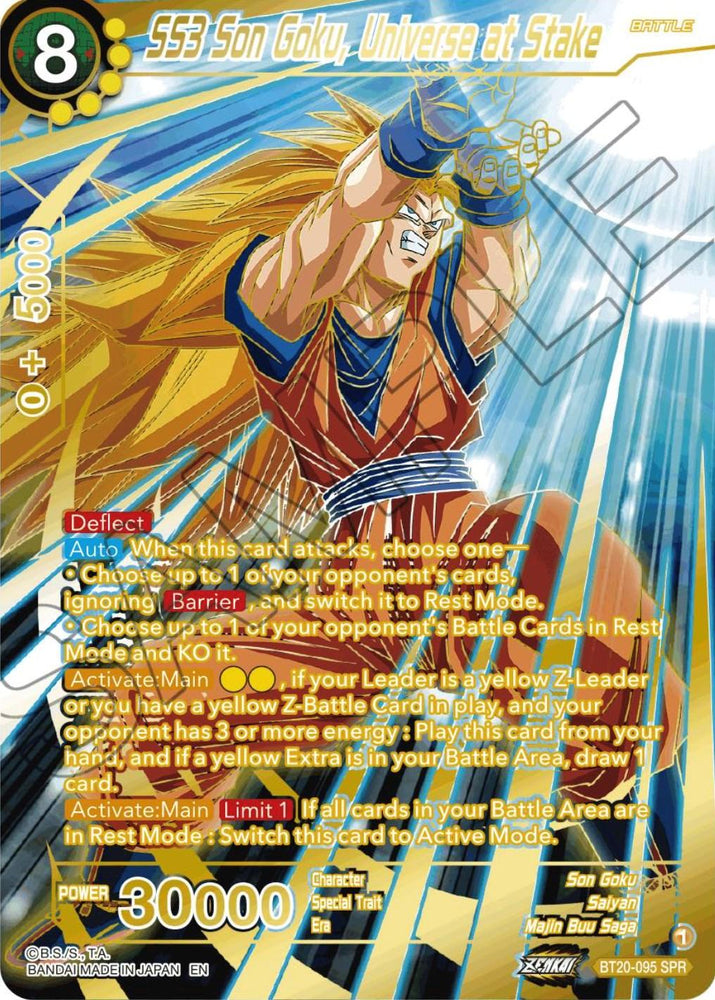 SS3 Son Goku, Universe at Stake (SPR) (BT20-095) [Power Absorbed] (ONLINE ORDER ONLY)