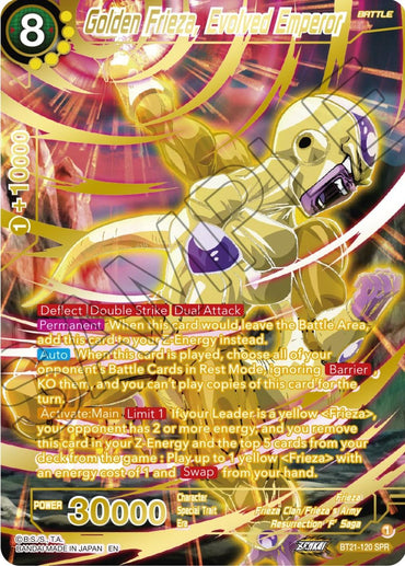 Golden Frieza, Evolved Emperor (SPR) (BT21-120) [Wild Resurgence] (ONLINE ORDER ONLY)