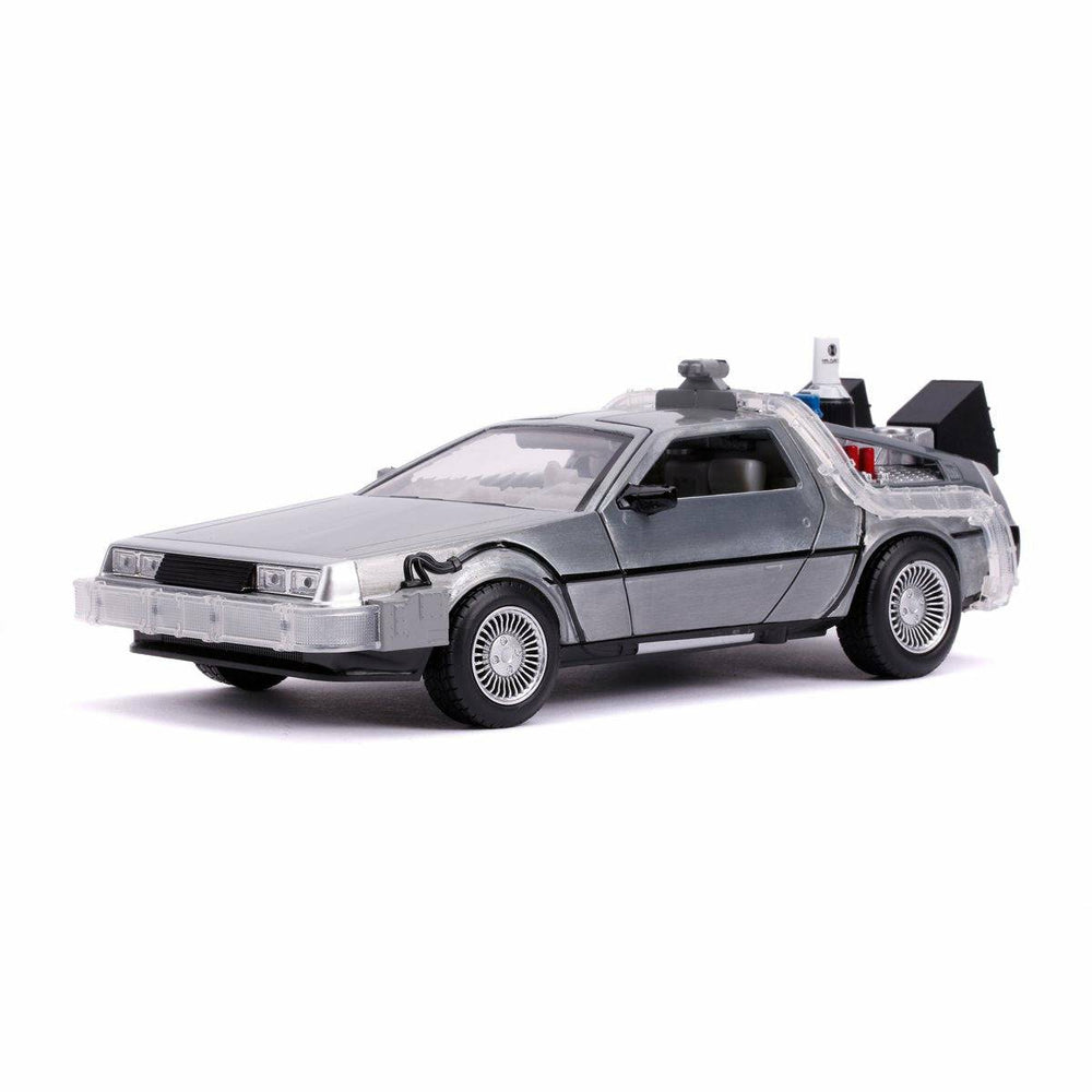 Back to the Future Part II die-cast 1:24 scale "Hollywood Rides" light-up DeLorean Time Machine (ONLINE ORDER ONLY)
