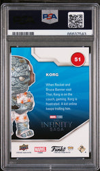 2023 UPPER DECK FUNKO POP MARVEL  KORG GAMER PLATINUM #51  PSA 10 (Online Order Only)