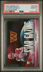 Graded 2024 Panini Absolute Jayden Daniels #SGJDS Star Gazing Rookie RC Football Card PSA 10 Gem Mint (ONLINE ORDER ONLY)