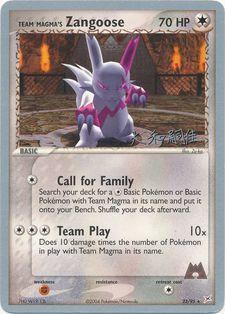 Team Magma's Zangoose (23/95) (Magma Spirit - Tsuguyoshi Yamato) [World Championships 2004] (Online Only)
