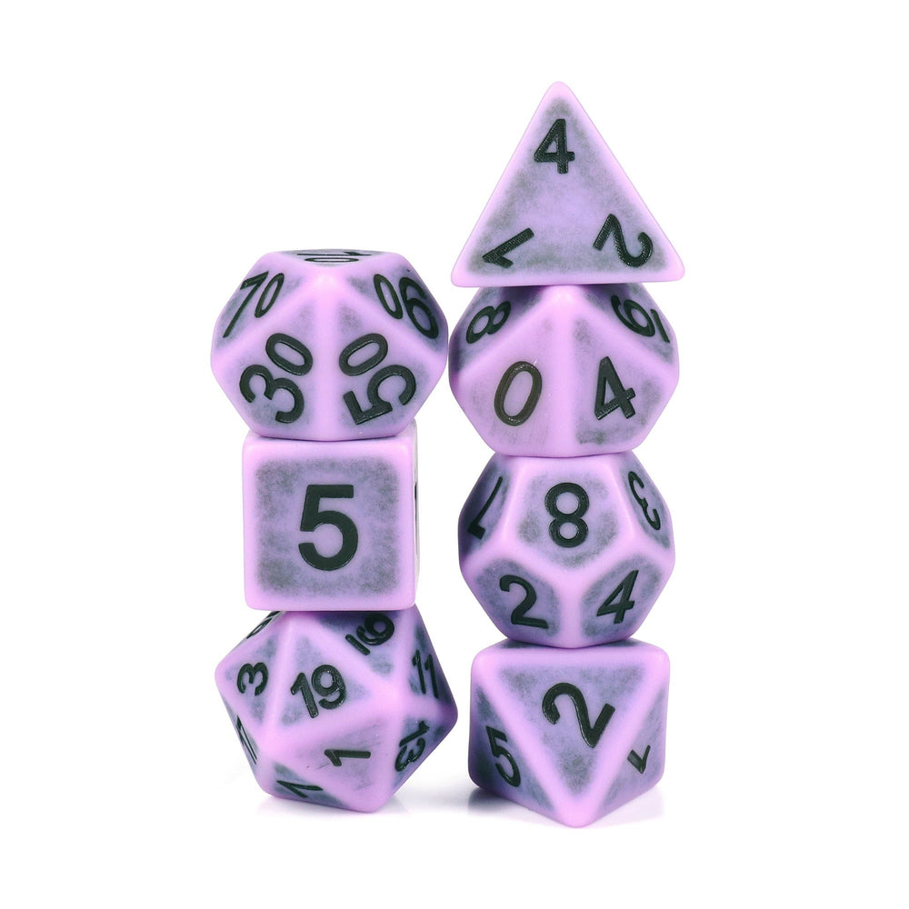 Swamp Fog Ancient 7-Dice Set Role Playing Dungeons and Dragons Dice (Purple) (Online Only)