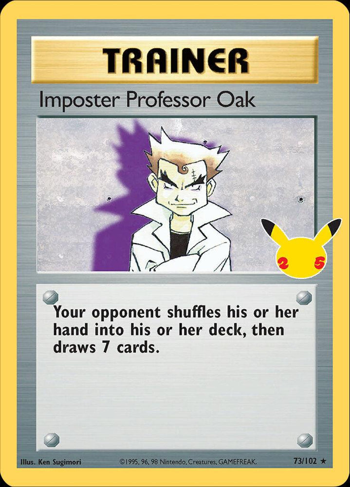 Imposter Professor Oak (73/102) [Celebrations: 25th Anniversary - Classic Collection] (Online Only)