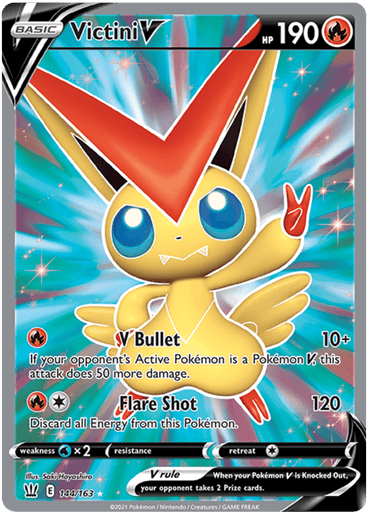 Victini V (144/163) [Sword & Shield: Battle Styles] (Online Only)