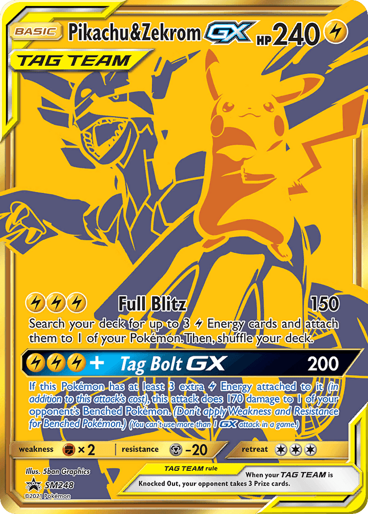 Pikachu & Zekrom GX (SM248) (Jumbo Card) [Sun & Moon: Black Star Promos] (Online Only)