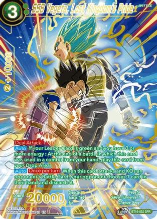 SSB Vegeta, Lost Kingdom's Pride (SPR) (BT16-052) [Realm of the Gods] (ONLINE ORDER ONLY)
