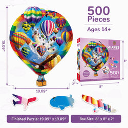 Shapes - Hot Air Balloons 500 Piece Jigsaw Puzzle