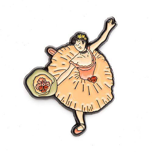 Dancer with a Bouquet of Flowers Enamel Pin - Today is Art Day (ONLINE ORDER ONLY)