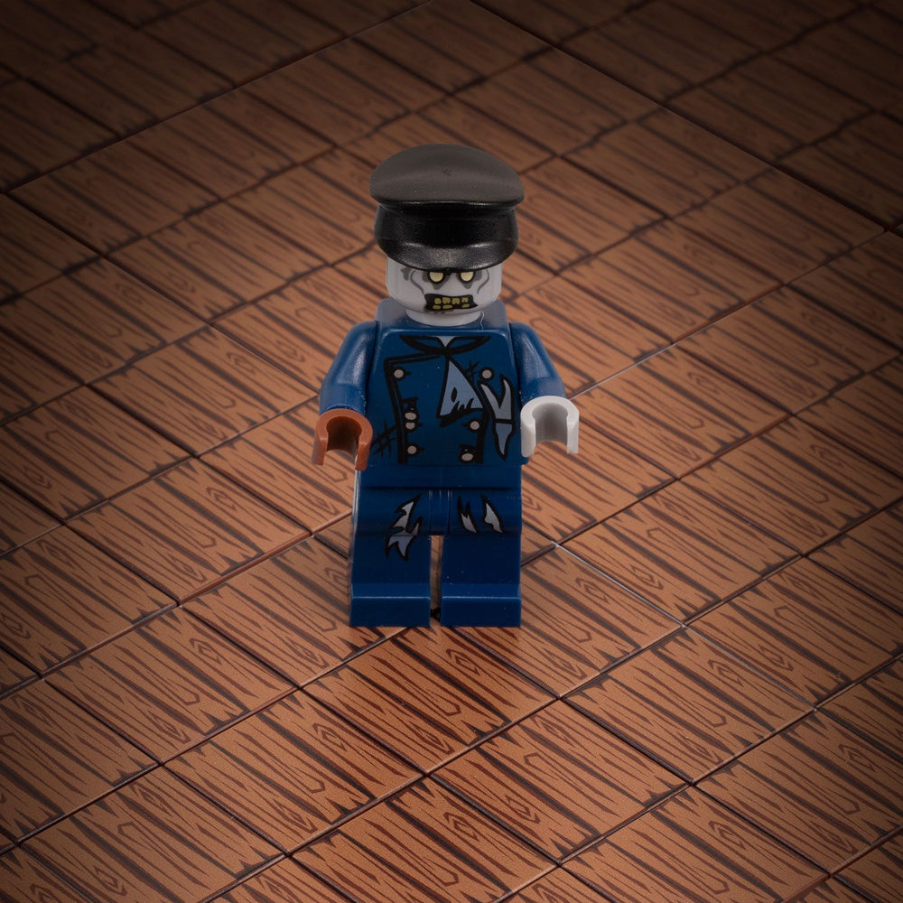 B3 Customs® Hardwood Minifig Flooring (Rough, Dark) - Custom Printed LEGO 2x2 Tile (Online Order Only)