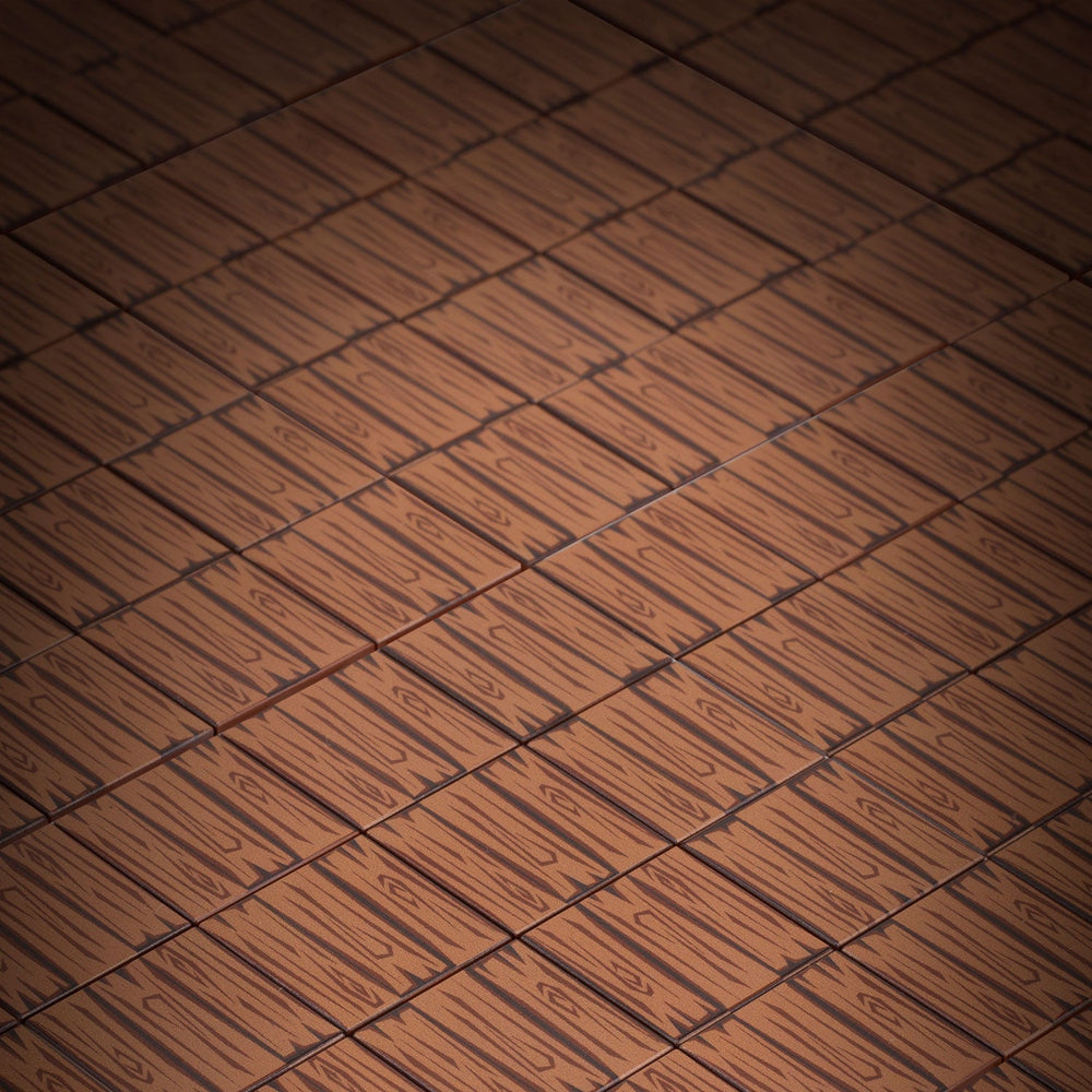 B3 Customs® Hardwood Minifig Flooring (Rough, Dark) - Custom Printed LEGO 2x2 Tile (Online Order Only)