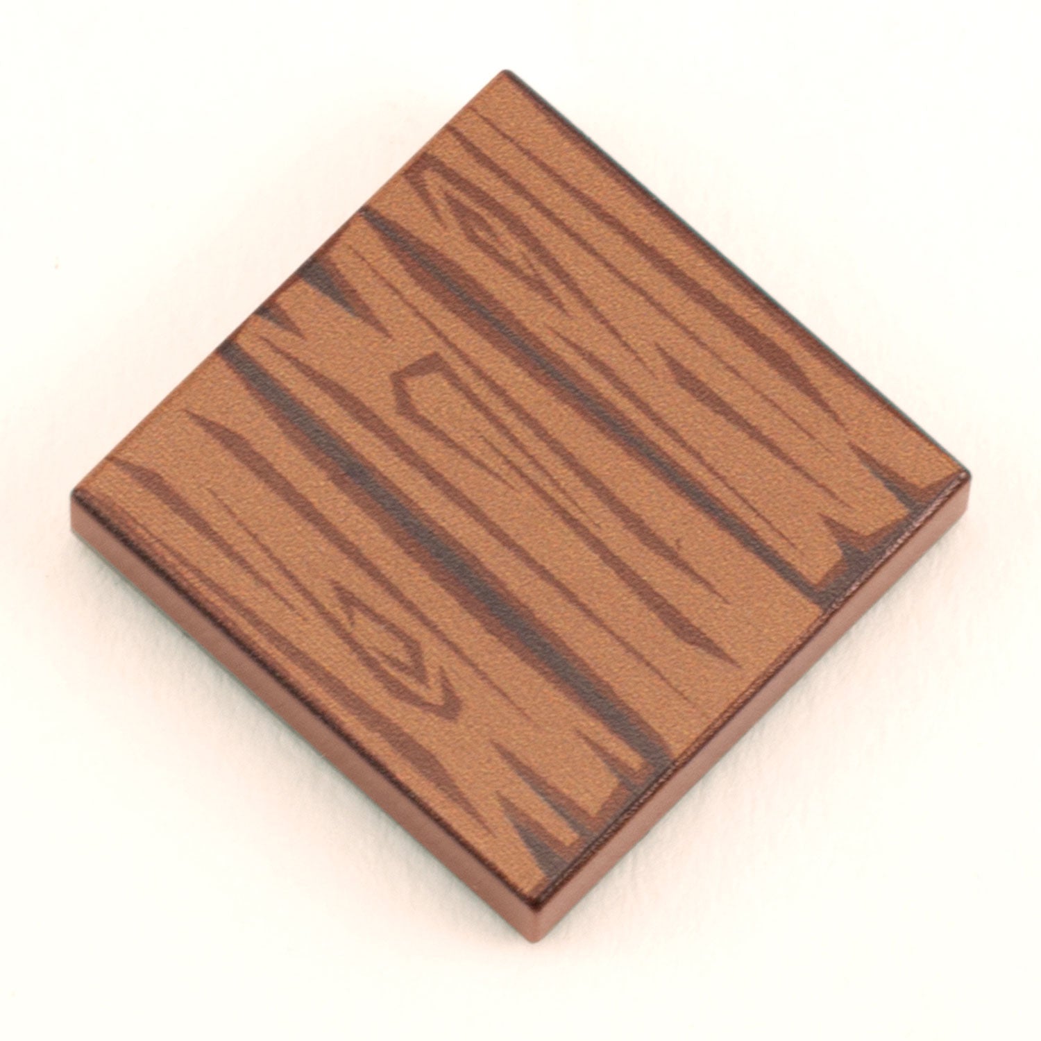 B3 Customs® Hardwood Minifig Flooring (Rough, Dark) - Custom Printed LEGO 2x2 Tile (Online Order Only)