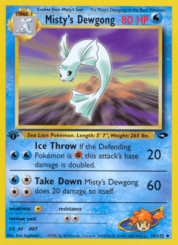 Misty's Dewgong (54/132) [Gym Challenge 1st Edition] (Online Only)