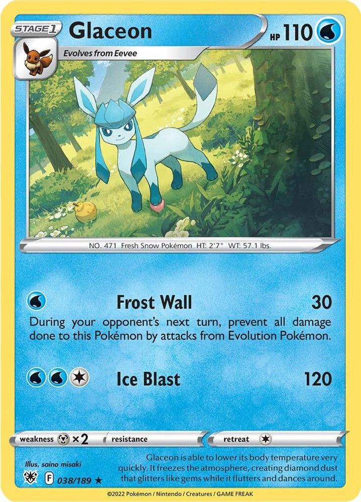 Glaceon (038/189) [Sword & Shield: Astral Radiance] (Online Only)
