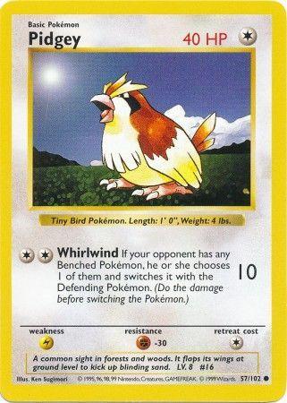 Pidgey (57/102) [Base Set Shadowless Unlimited] (Online Only)
