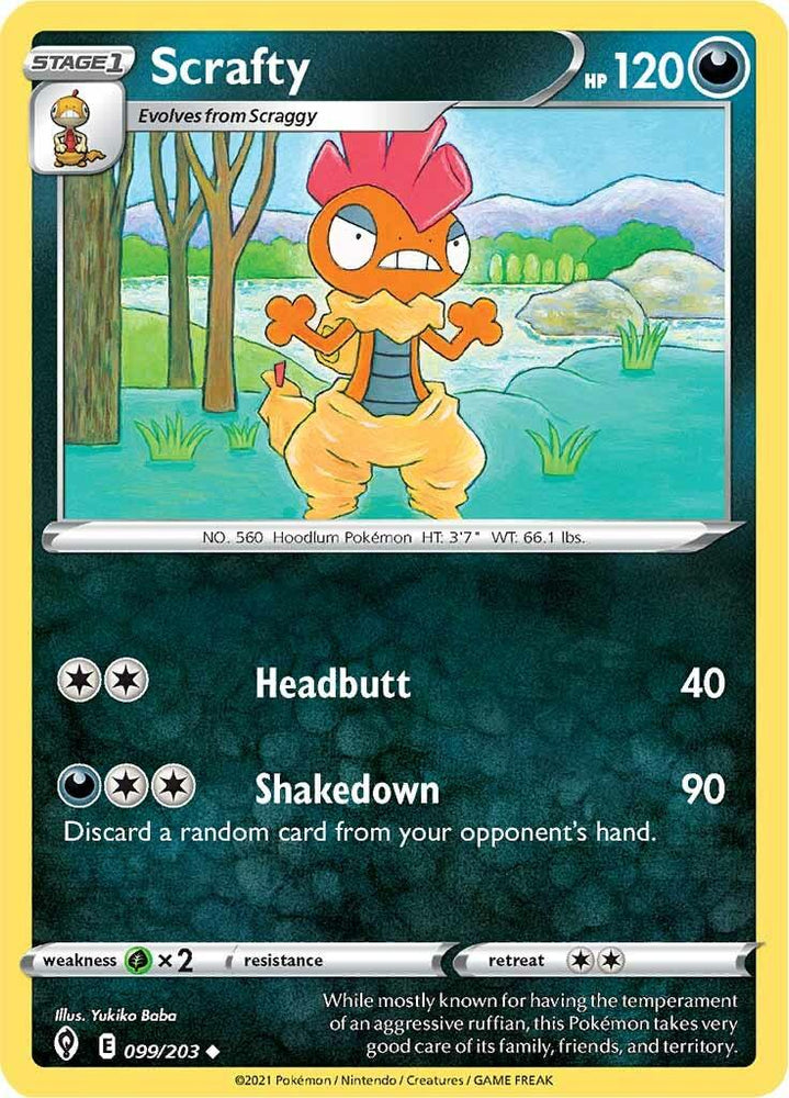 Scrafty (099/203) [Sword & Shield: Evolving Skies] (Online Only)