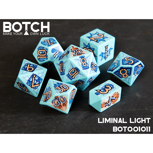 7 Piece Die Set Botch Dice: Liminal Light (ONLINE ORDER ONLY)