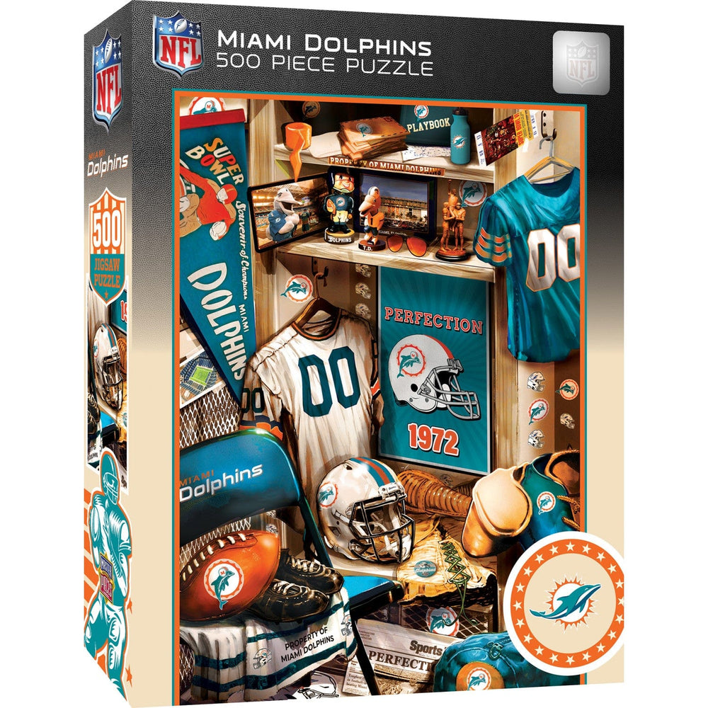 Miami Dolphins - Locker Room 500 Piece Jigsaw Puzzle (ONLINE ORDER ONLY)