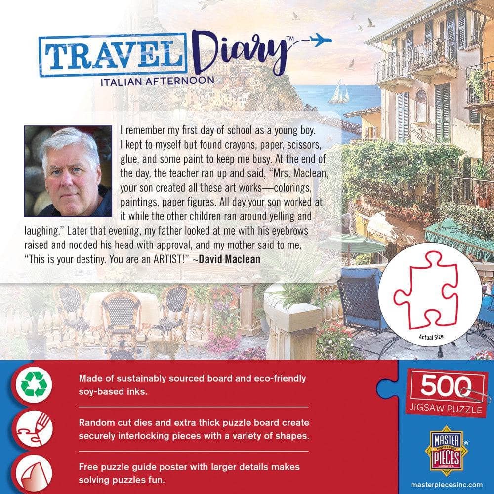 Travel Diary - Italian Afternoon 500 Piece Jigsaw Puzzle (ONLINE ORDER ONLY)