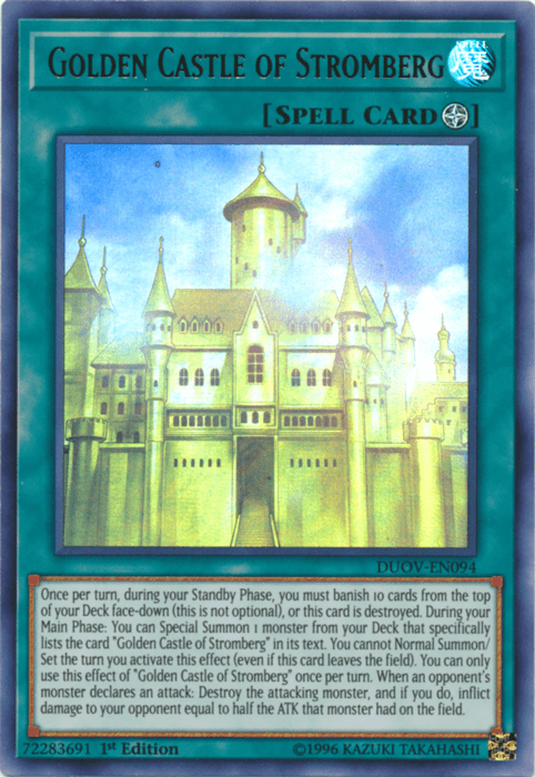 Golden Castle of Stromberg [DUOV-EN094] Ultra Rare (ONLINE ORDER ONLY)