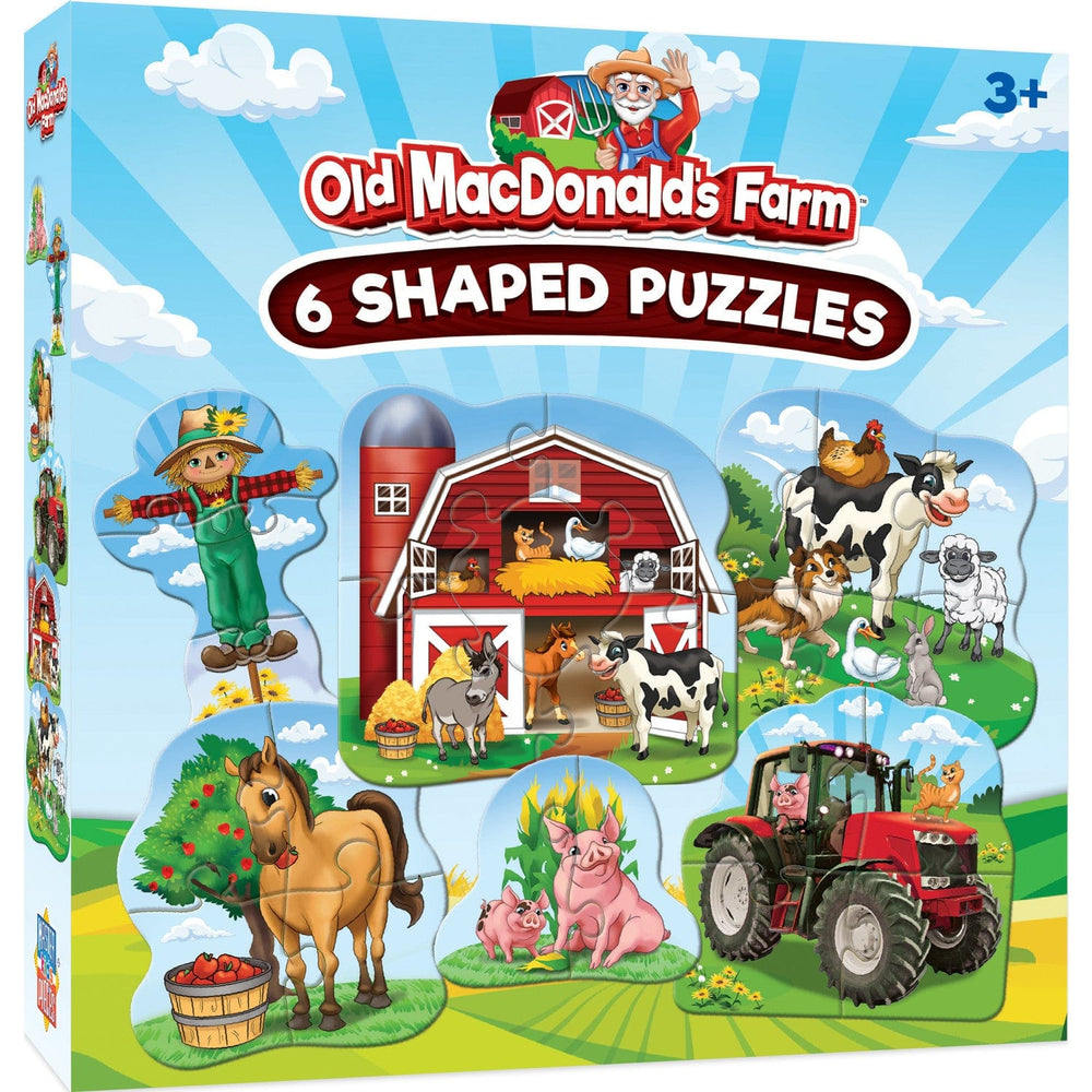 Old MacDonald's Farm - Mini Shaped Puzzles 6-Pack