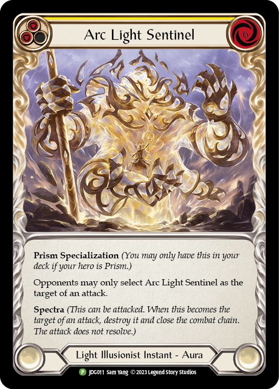 Arc Light Sentinel (Yellow) [JDG011] (Promo)  Cold Foil