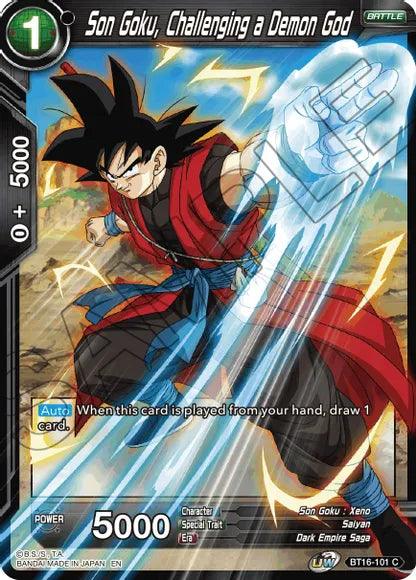 Son Goku, Challenging a Demon God (BT16-101) [Realm of the Gods] (ONLINE ORDER ONLY)