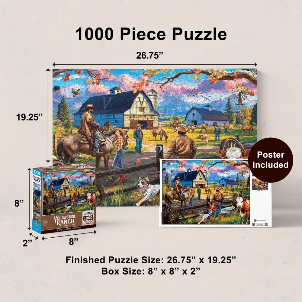 Yellowstone Ranch - Valley Ranch 1000 Piece Jigsaw Puzzle
