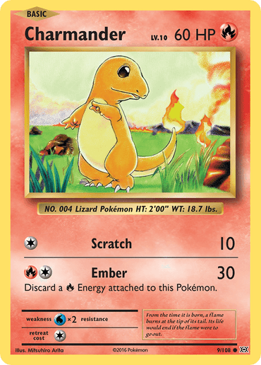 Charmander (9/108) [XY: Evolutions] (Online Only)