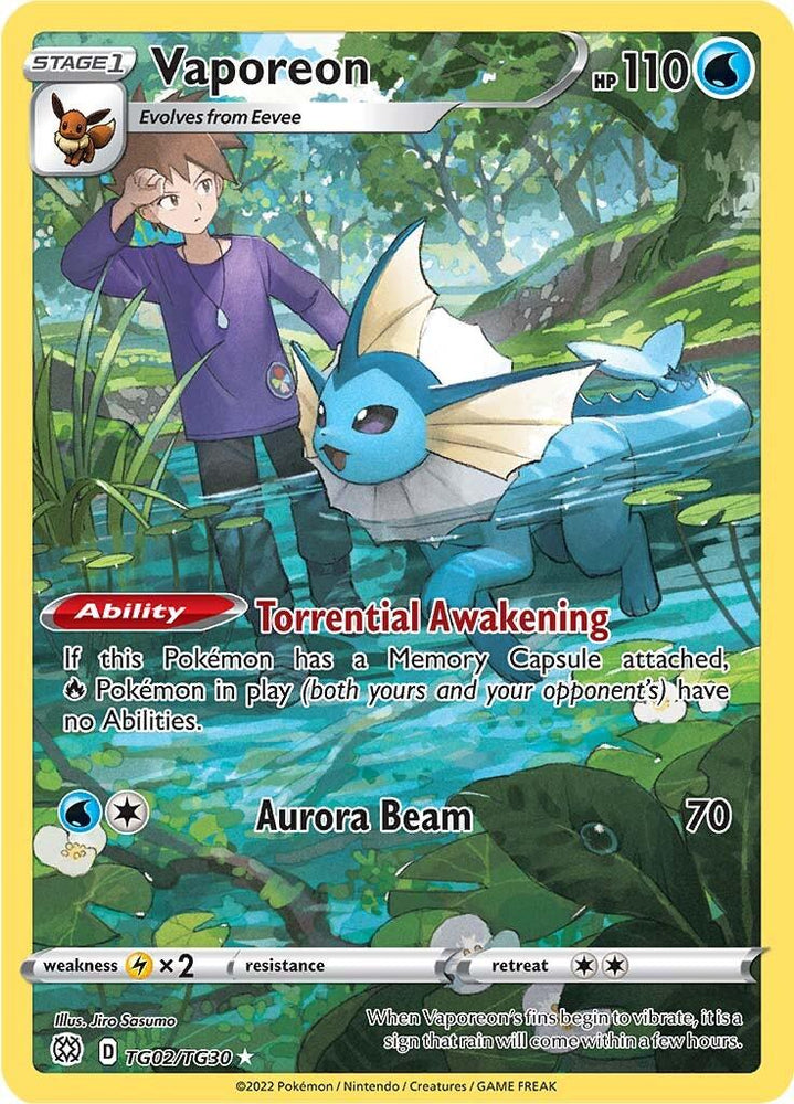 Vaporeon (TG02/TG30) [Sword & Shield: Brilliant Stars] (Online Only)