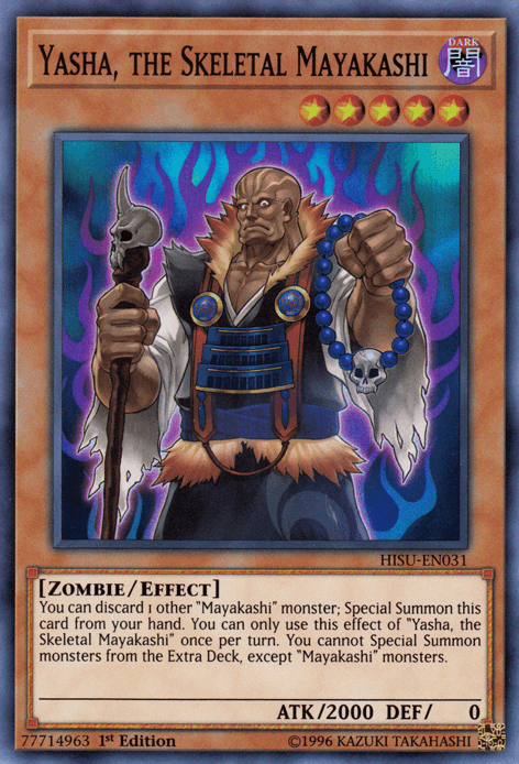 Yasha, the Skeletal Mayakashi [HISU-EN031] Super Rare (ONLINE ORDER ONLY)