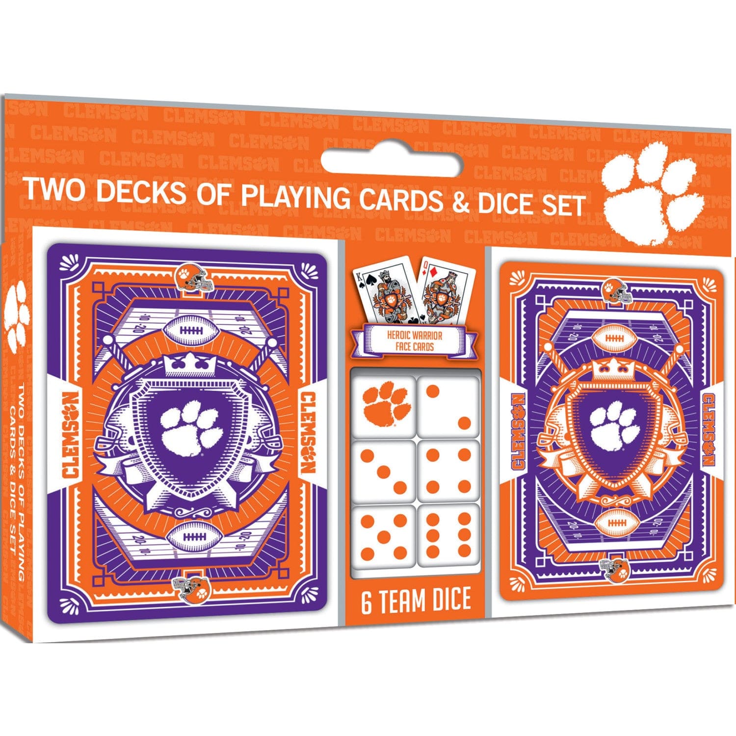 Clemson Tigers - 2-Pack Playing Cards & Dice Set (ONLINE ORDER ONLY)