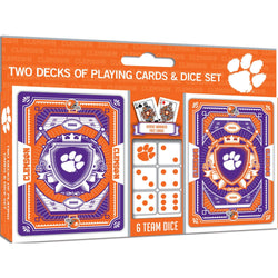 Clemson Tigers - 2-Pack Playing Cards & Dice Set (ONLINE ORDER ONLY)