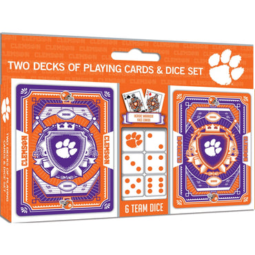 Clemson Tigers - 2-Pack Playing Cards & Dice Set (ONLINE ORDER ONLY)