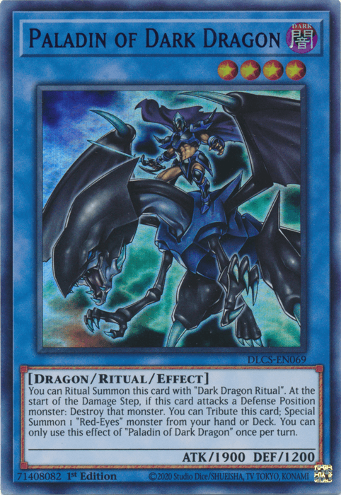 Paladin of Dark Dragon (Blue) [DLCS-EN069] Ultra Rare (ONLINE ORDER ONLY)