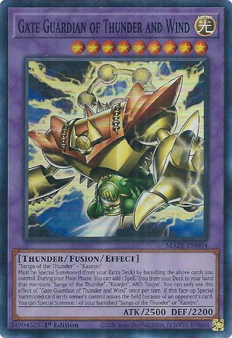 Gate Guardian of Thunder and Wind [MAZE-EN004] Super Rare (ONLINE ORDER ONLY)