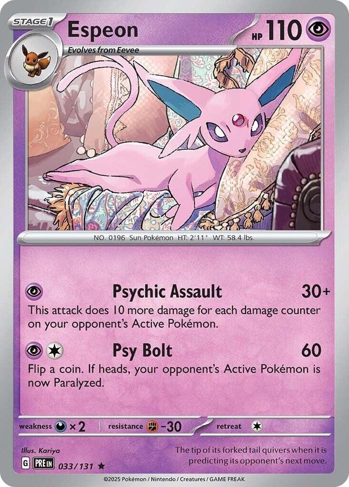 Espeon (033/131) [Scarlet & Violet: Prismatic Evolutions] (Online Only)
