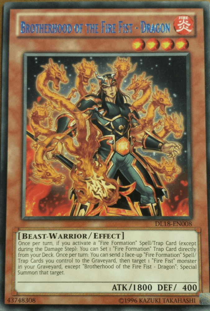 Brotherhood of the Fire Fist - Dragon (Blue) [DL18-EN008] Rare (ONLINE ORDER ONLY)