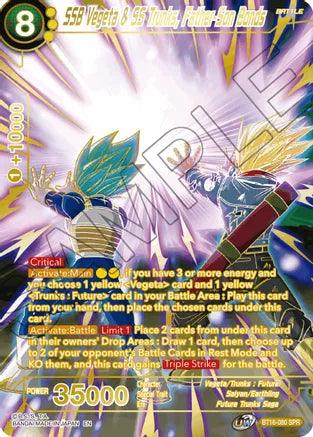 SSB Vegeta & SS Trunks, Father-Son Bonds (SPR) (BT16-080) [Realm of the Gods] (ONLINE ORDER ONLY)
