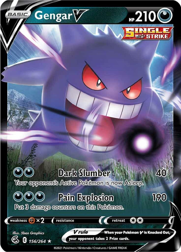 Gengar V (156/264) [Sword & Shield: Fusion Strike] (Online Only)
