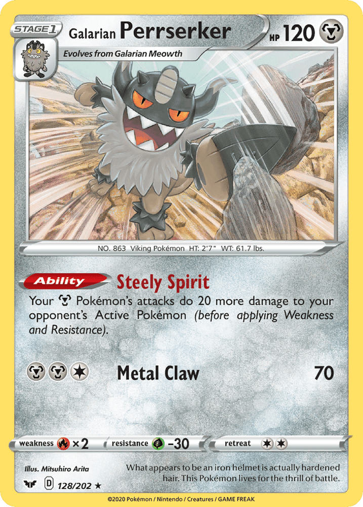 Galarian Perrserker (128/202) [Sword & Shield: Base Set] (Online Only)