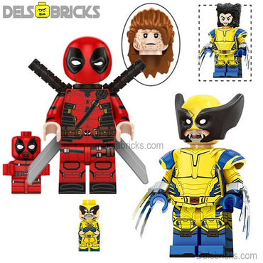 Deadpool  & Wolverine SET OF 2 Marvel MCU Lego Minifigures Custom Toys 5 (ONLINE ORDER ONLY)