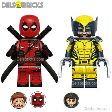 Deadpool  & Wolverine SET OF 2 Marvel MCU Lego Minifigures Custom Toys New (ONLINE ORDER ONLY)