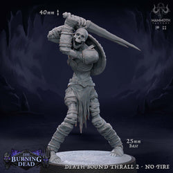Death Bound Thrall: Sculpt 2 (Skeleton Warrior, Regular or On Fire) (Online Order Only)