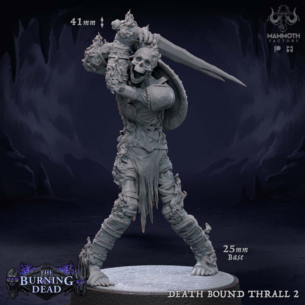 Death Bound Thrall: Sculpt 2 (Skeleton Warrior, Regular or On Fire) (Online Order Only)