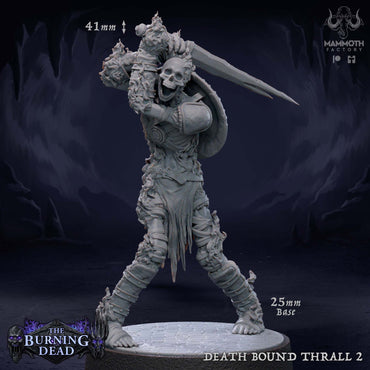 Death Bound Thrall: Sculpt 2 (Skeleton Warrior, Regular or On Fire) (Online Order Only)