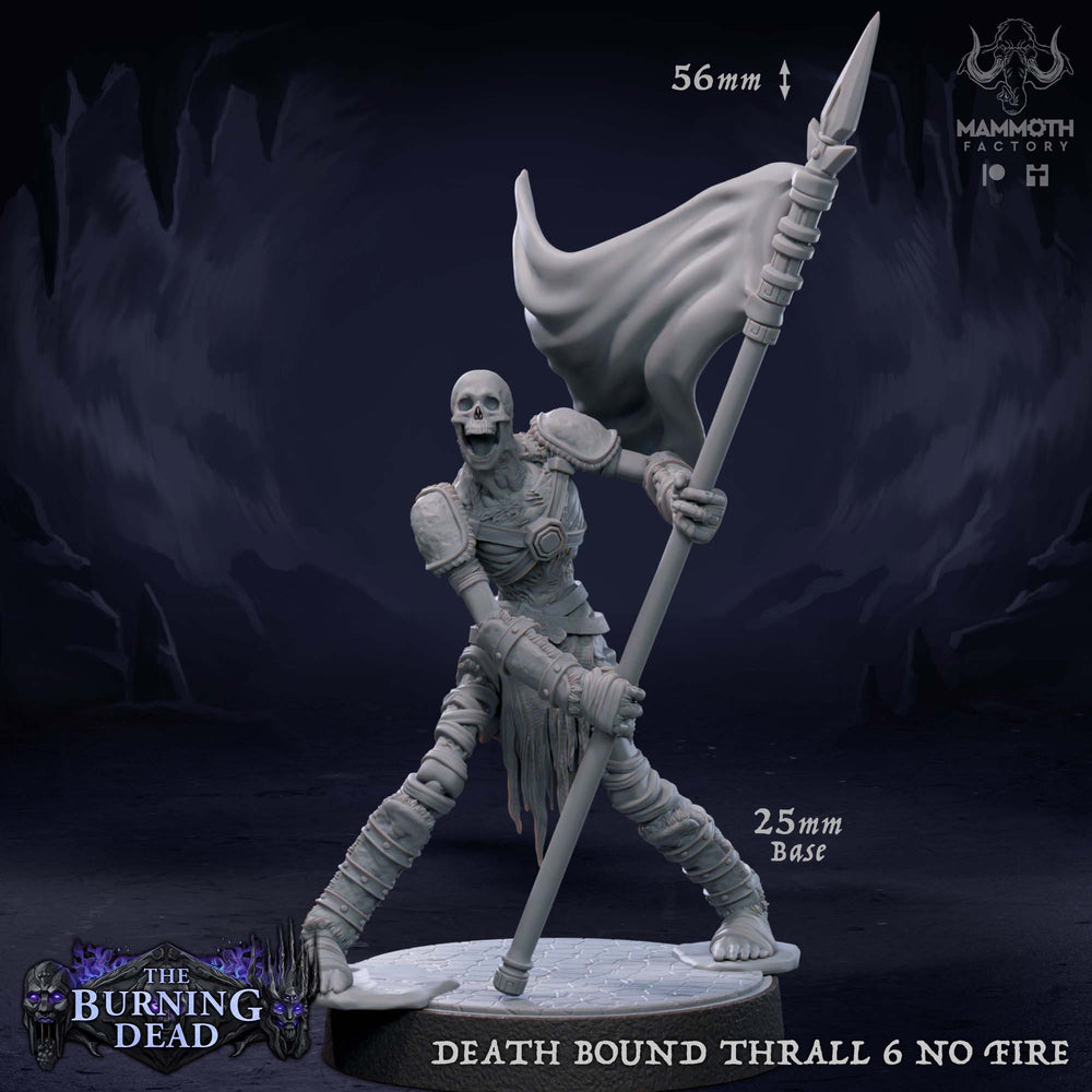 Death Bound Thrall: Sculpt 6 (Skeleton Bannerman, Regular or On Fire) (Online Order Only)